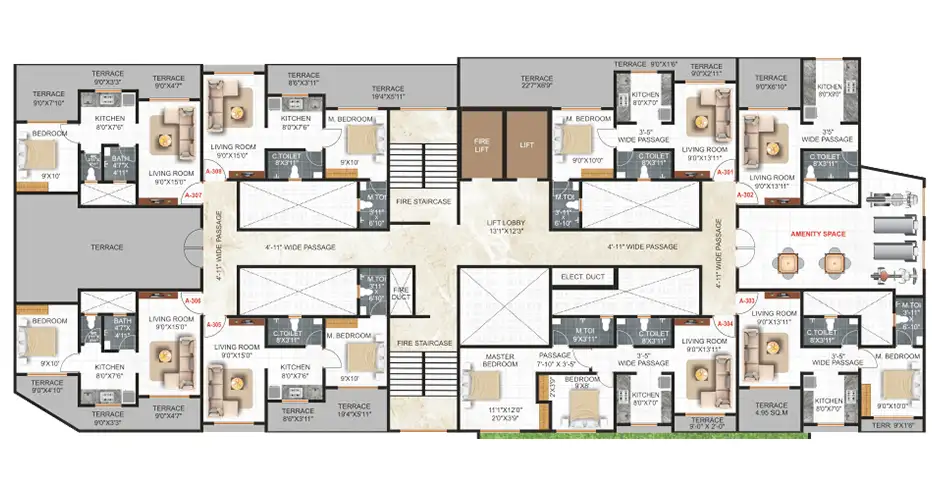 Vidhi Impression Dombivli Tower Floor Plans